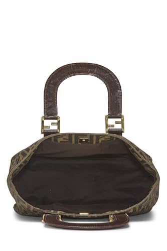 Fendi,  Brown Zucca Canvas Handbag Small, Brown