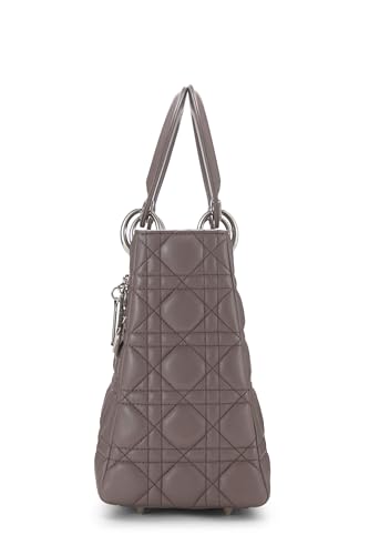 Dior,  Purple Cannage Quilted Lambskin Lady Dior Medium, Purple
