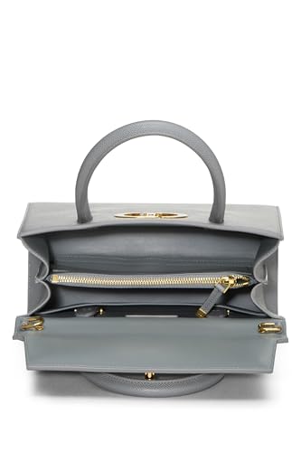 Dior,  Grey Grained Calfskin St HonorÃƒÆ’Ã‚Â© Tote Medium, Blue