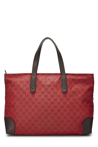 Gucci,  Red GG Canvas Loop Tote Large, Red