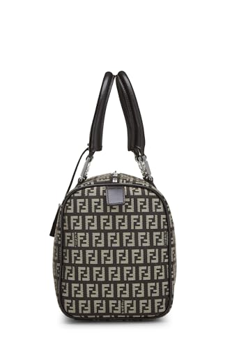 Fendi,  Brown Zucchino Canvas Forever Boston Small, Brown
