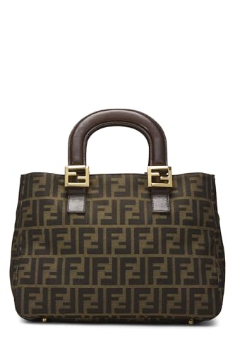 Fendi,  Brown Zucca Canvas Handbag Small, Brown