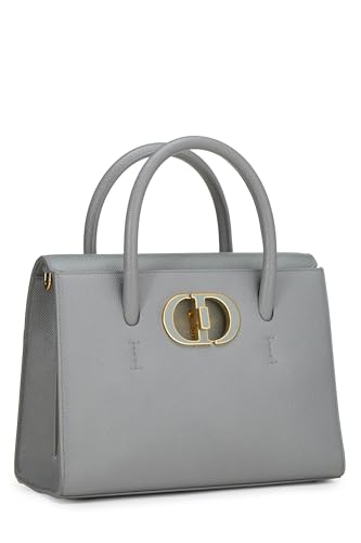 Dior,  Grey Grained Calfskin St HonorÃƒÆ’Ã‚Â© Tote Medium, Blue