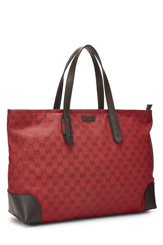 Gucci,  Red GG Canvas Loop Tote Large, Red
