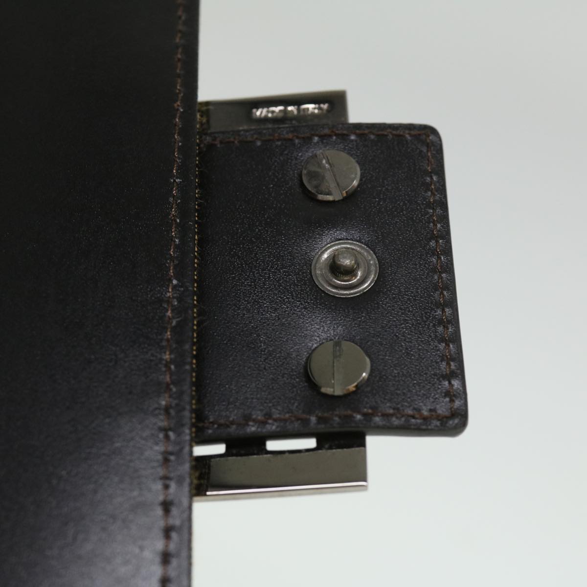 FENDI Zucca Canvas Long Wallet Brown Black 32462