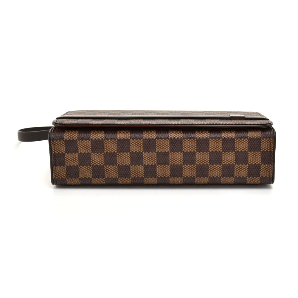Louis Vuitto Tribeca Long Damier Ebene Canvas Bag