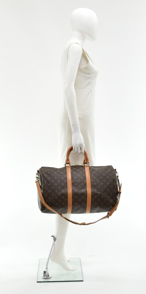Louis Vuitto Keepall 45 Bandouliere Monogram Canvas Bag