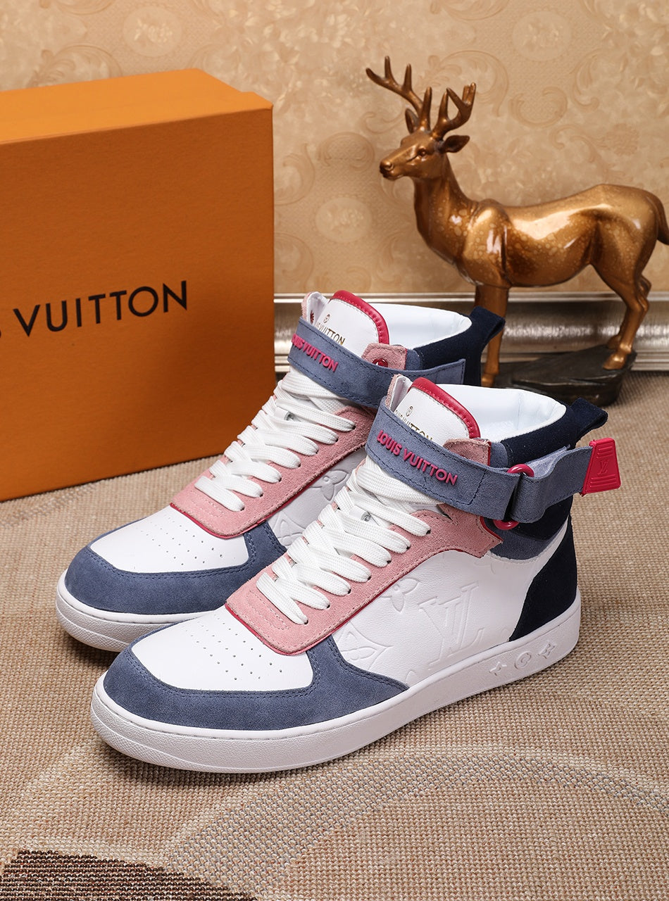 GLM - LUV Rivoli High Pink Blue White Sneaker