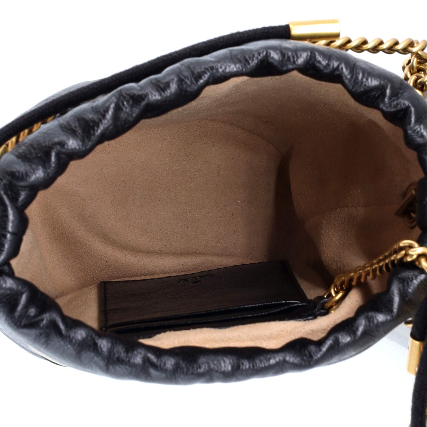 GG Marmont Bucket Bag Diagonal Quilted Leather Mini