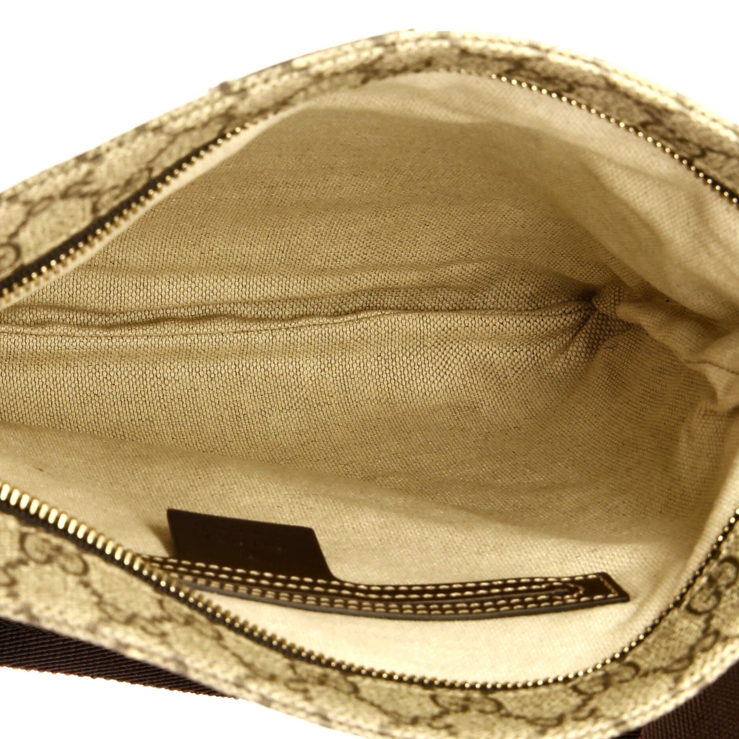 Front Zip Flat Messenger Bag GG Coated Canvas Medium