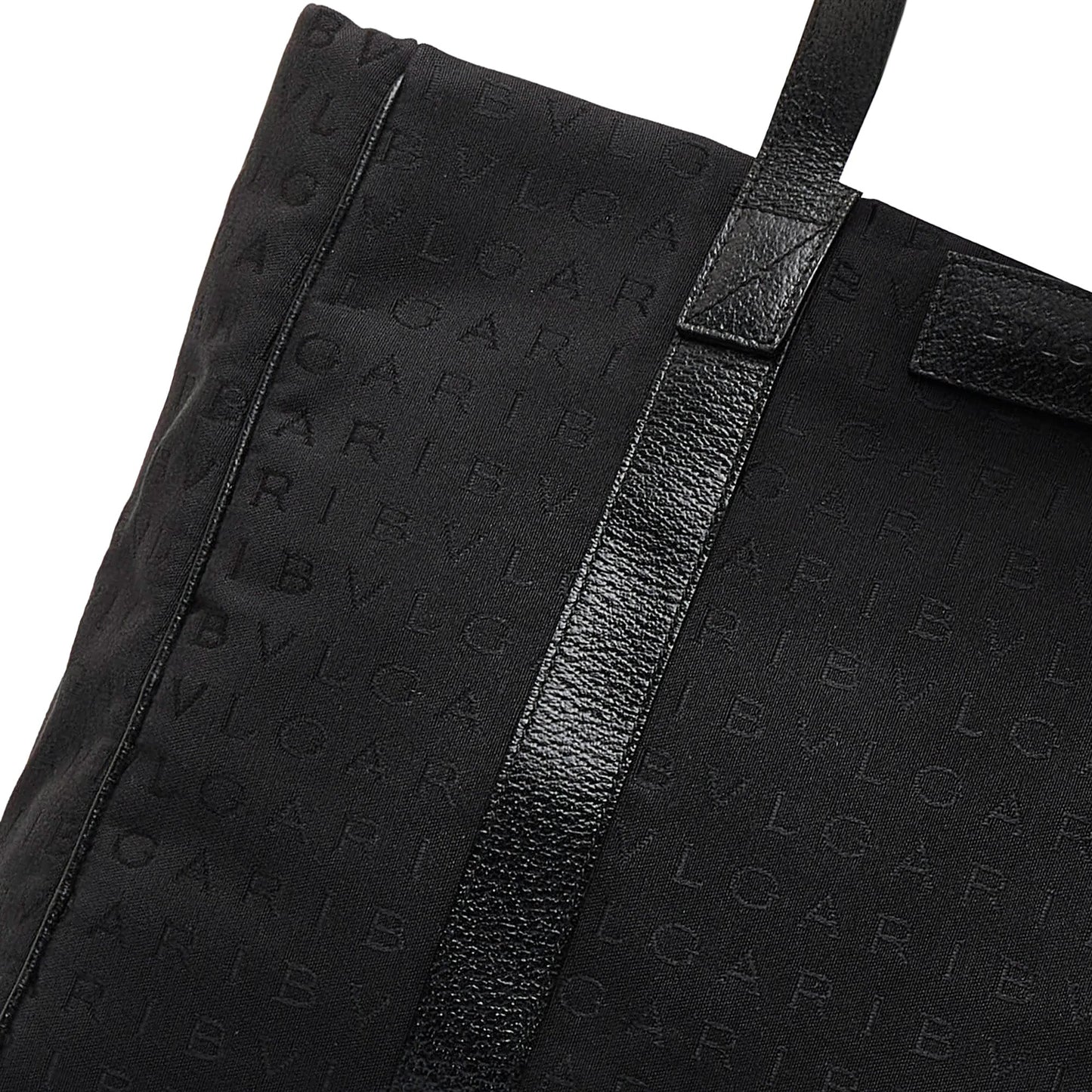 Black Bvlgari Logomania Tote Bag