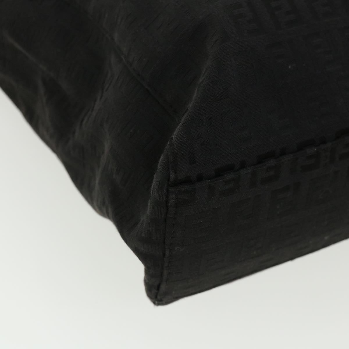 FENDI Zucchino Canvas Hand Bag Black 33232