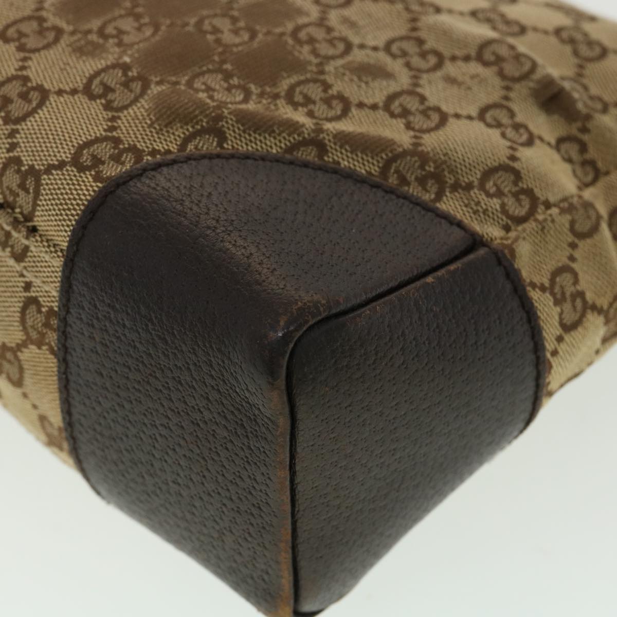 GUCCI GG Canvas Shoulder Bag Brown 114273 33264