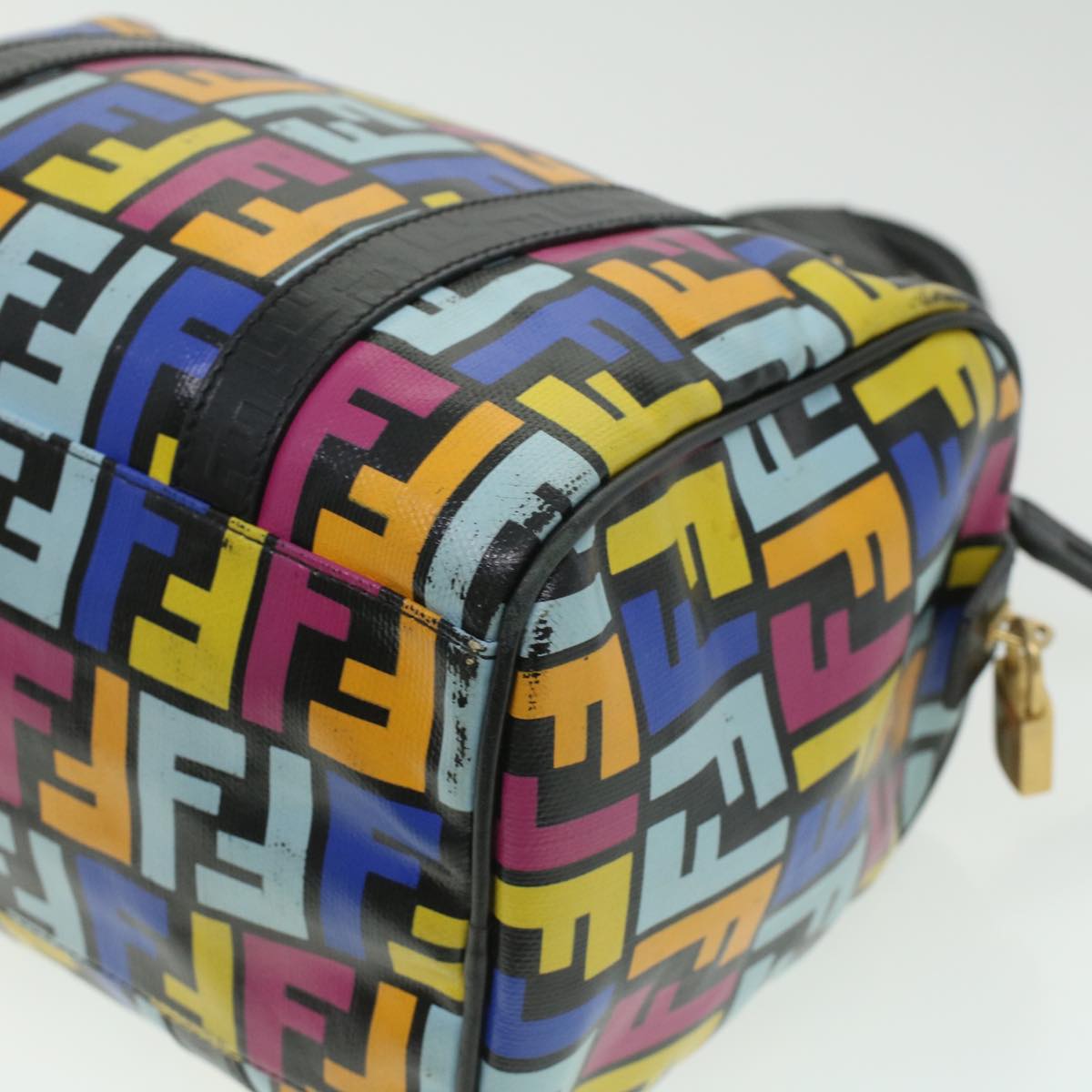 FENDI Zucca Canvas Hand Bag Multicolor 33276
