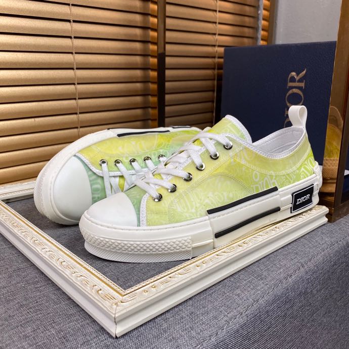 GLM - DIR B23 White and Yellow LOW-TOP SNEAKER