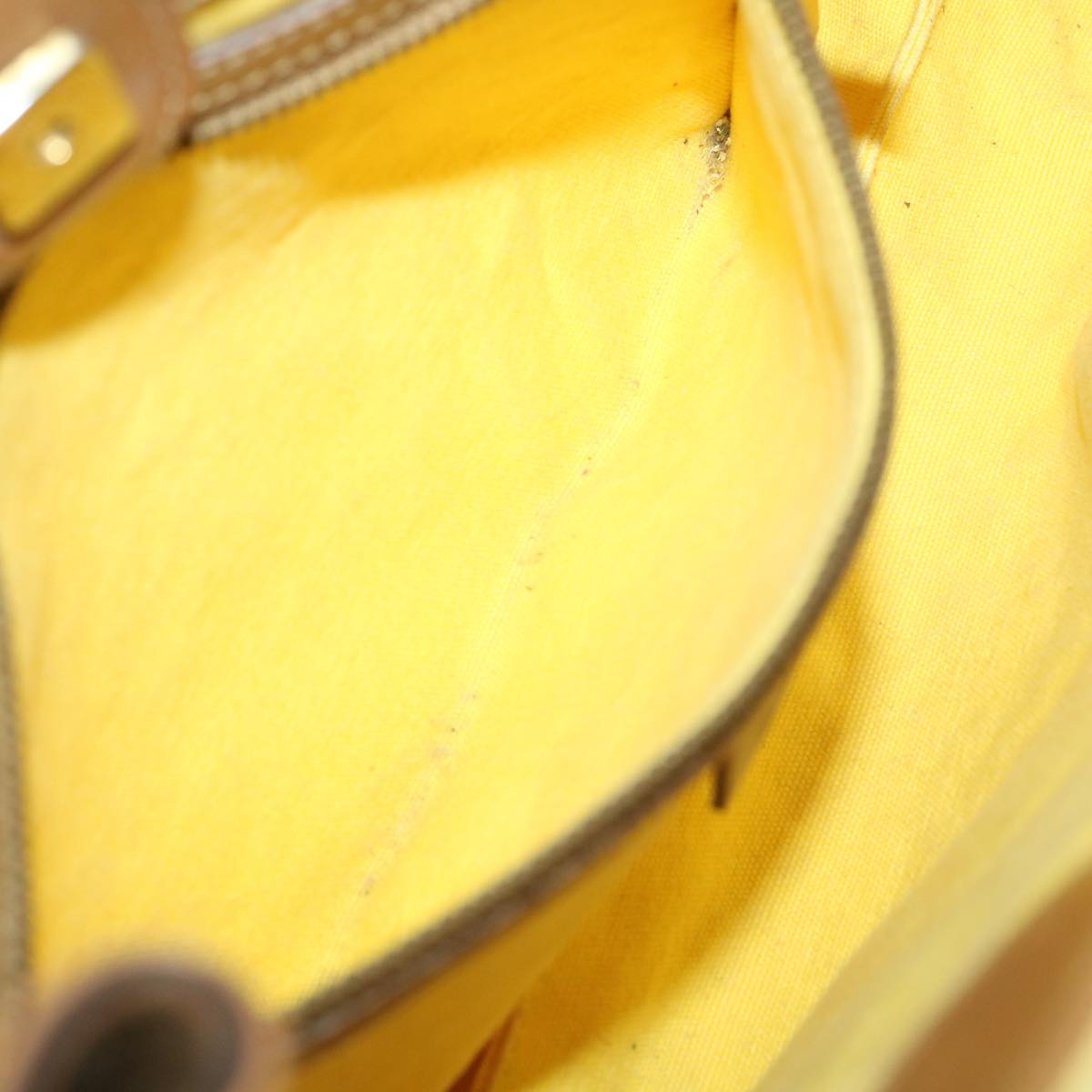 GUCCI Bamboo Shoulder Bag Canvas Yellow 33904