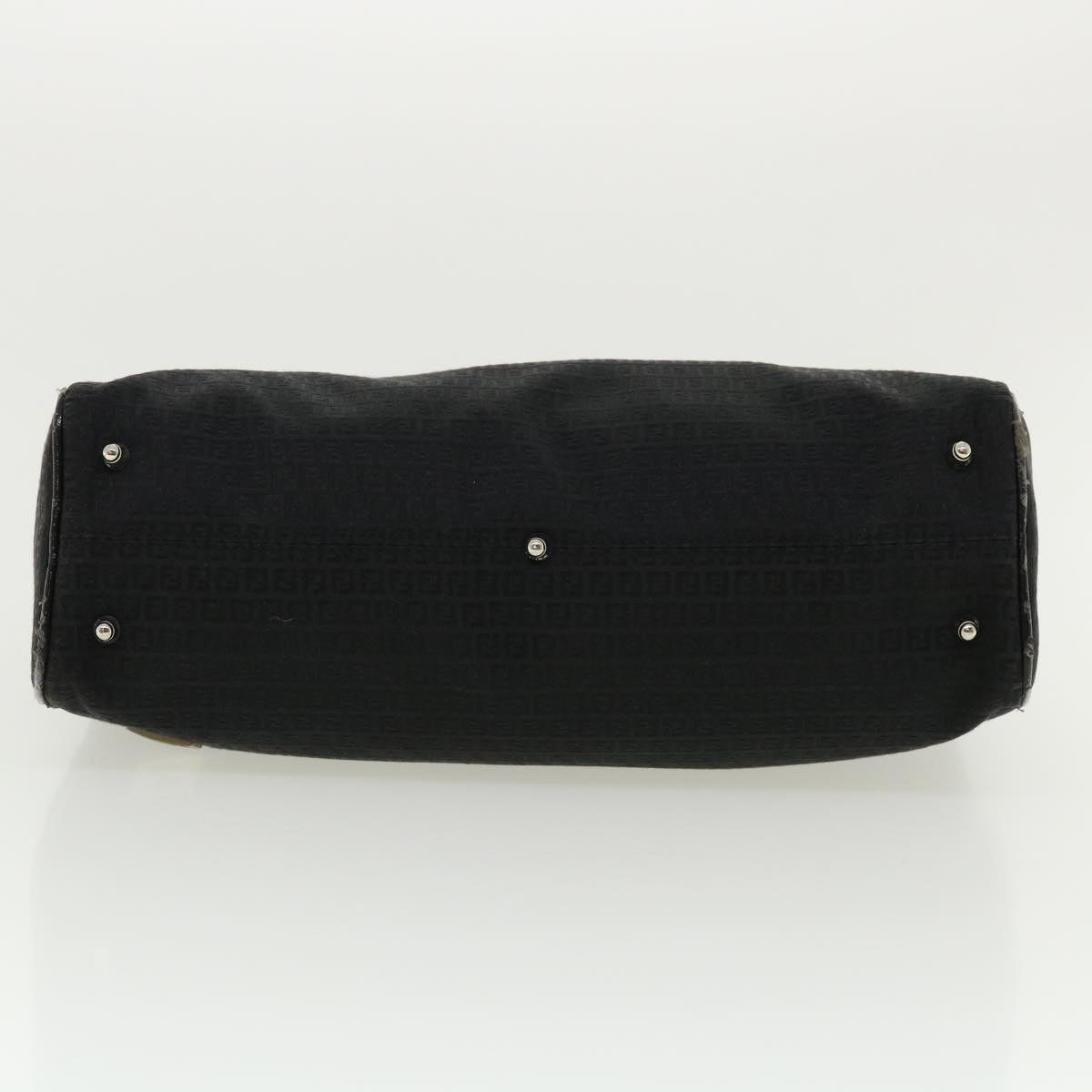 FENDI Zucchino Canvas Hand Bag Black 33935