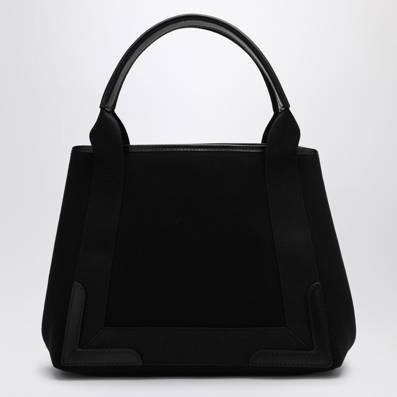 Balenciaga Small Black Cabas Bag In Canvas And Leather Women