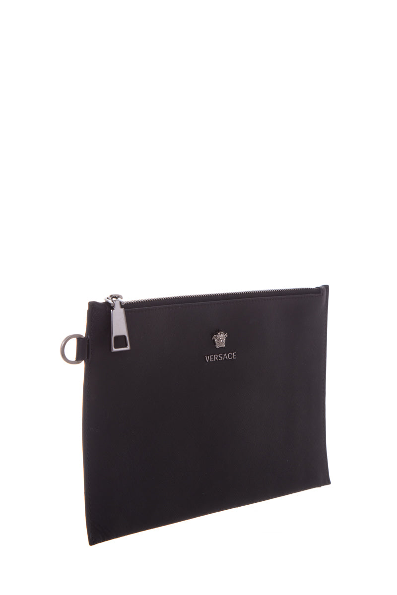 Versace Black Leather Pouch