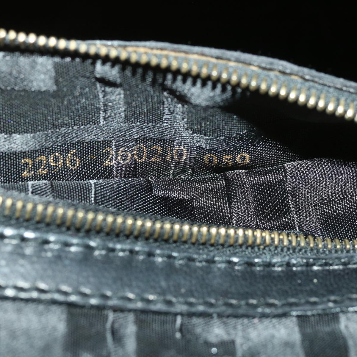 FENDI Shoulder Bag Leather Black 34011