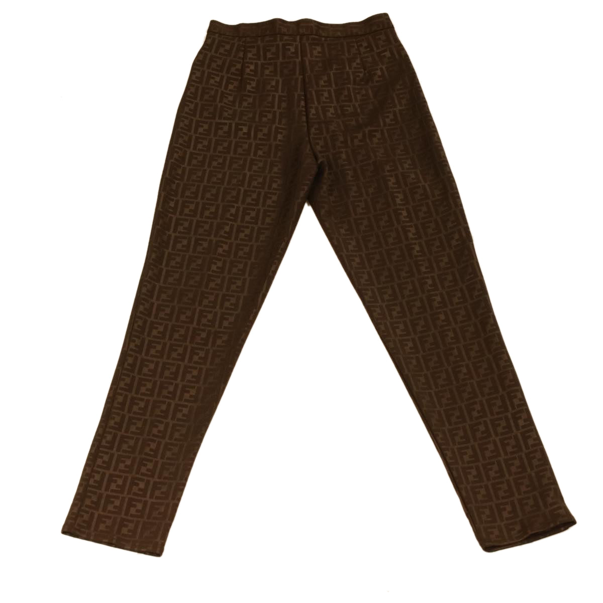 FENDI Zucca Canvas Pants polyester spandex L Brown 34069