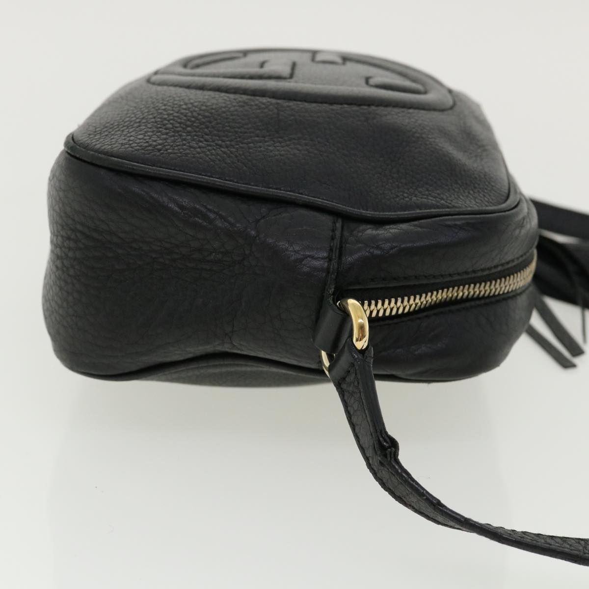 GUCCI Soho Shoulder Bag Leather Black 308364 34091
