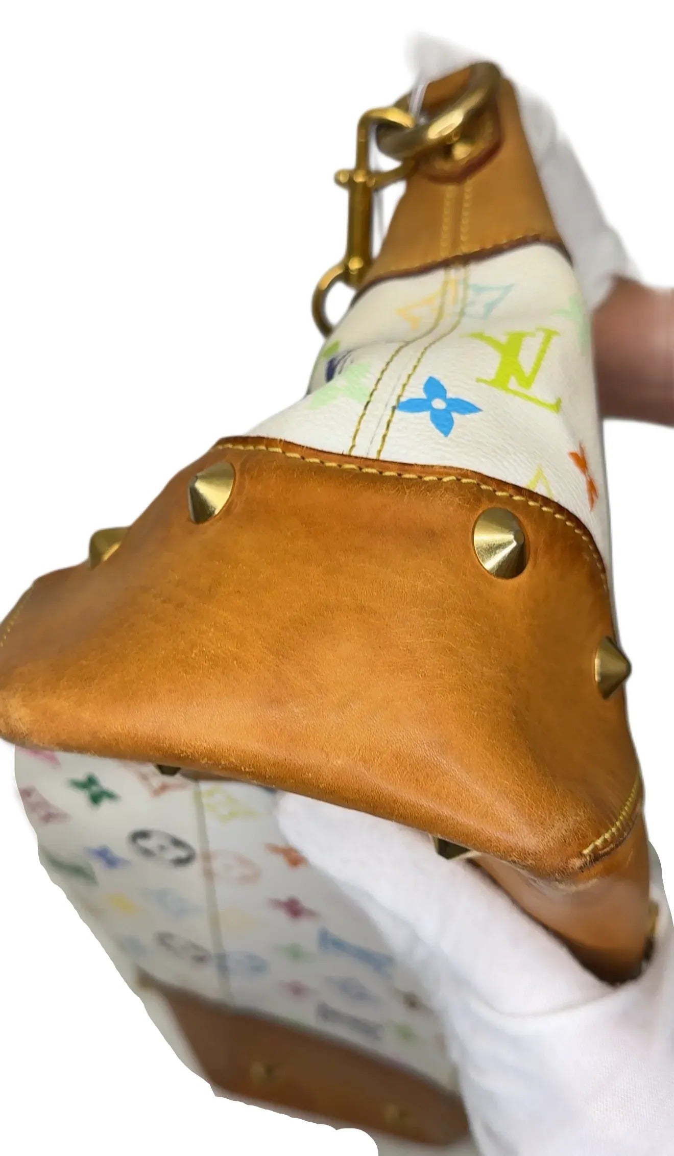 Louis Vuitton Monogram Multicolor Judy MM White Handbag