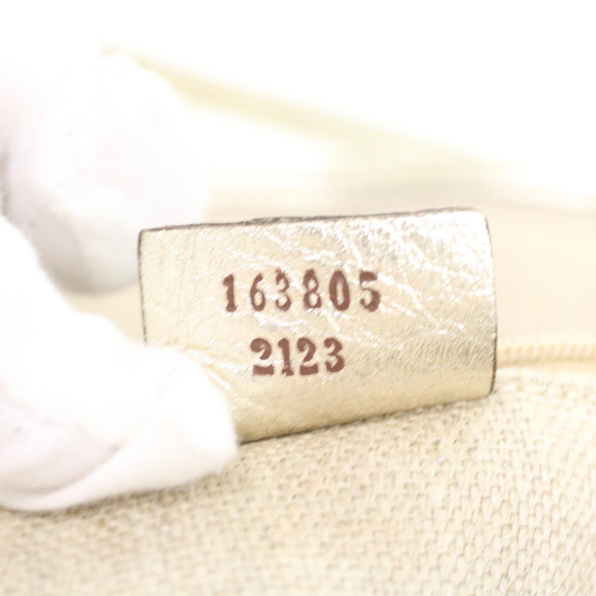 GUCCI GG Canvas Tote Bag Beige Champagne Gold 34597