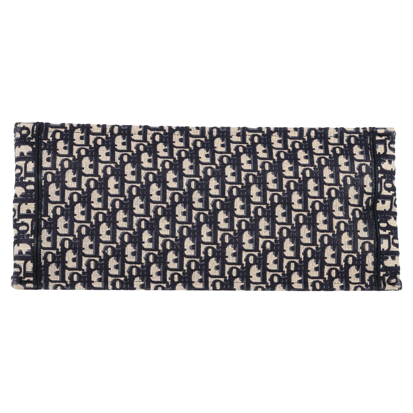 Christian Dior Large Oblique Book Totebag in Navy Blue Canvas