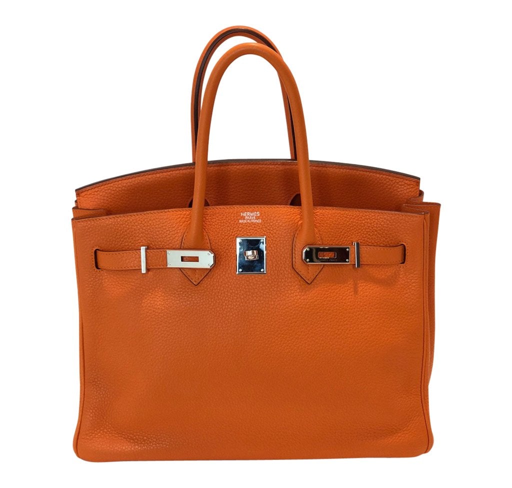 HermÃƒÆ’Ã‚Â¨s Birkin 35 Orange Togo PHW