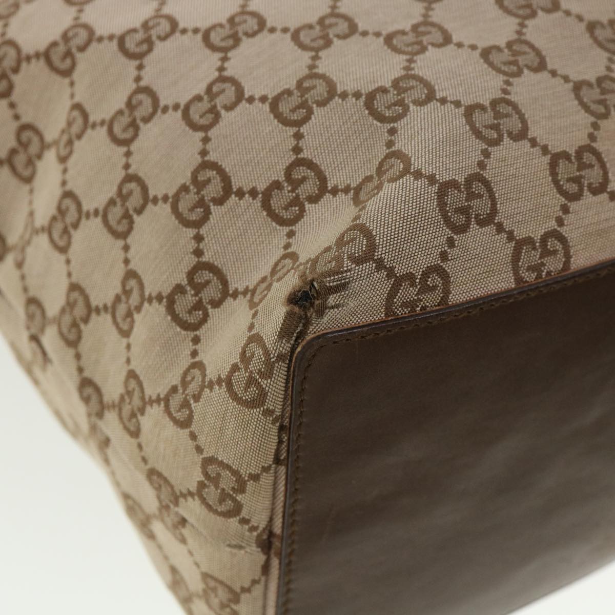 GUCCI GG Canvas Shoulder Bag Beige 1098 35367