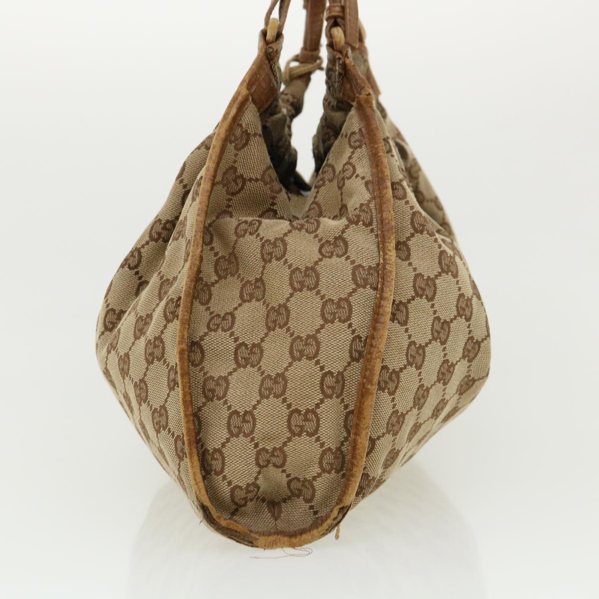 GUCCI GG Canvas Hand Bag Beige 76554 35571