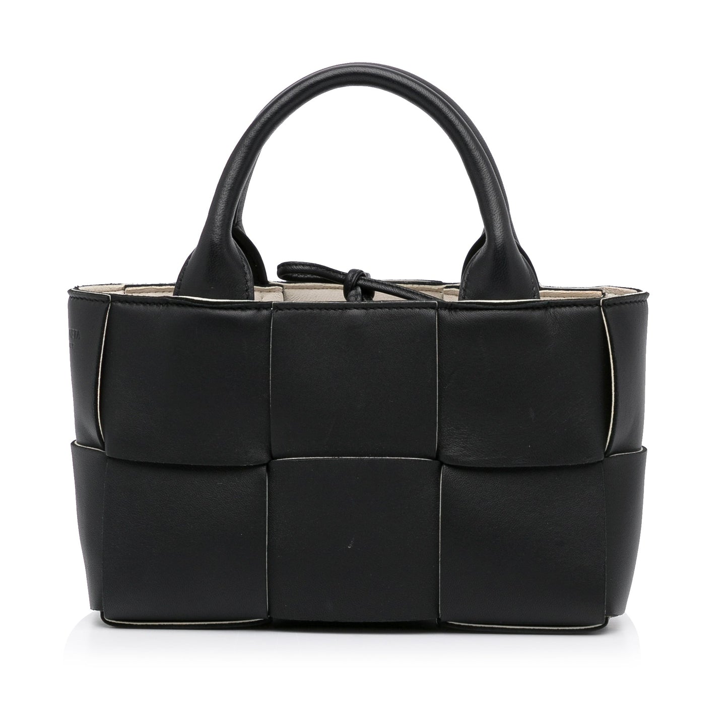 Black Bottega Veneta Mini Arco Tote Satchel
