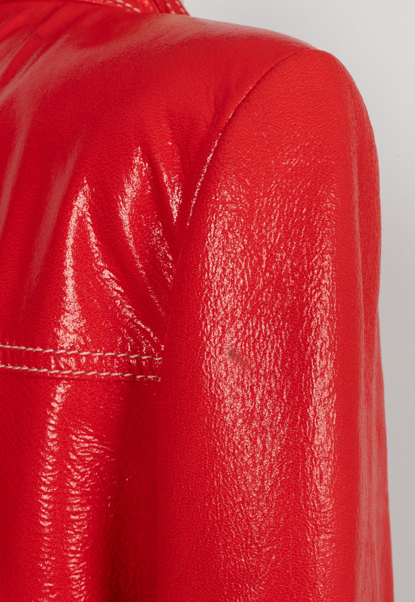 Veste en cuir orange CÃƒÆ’Ã‚Â©line