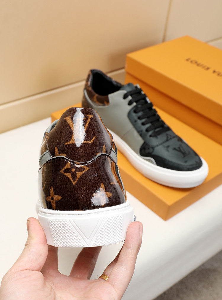 GLM - LUV GLMnogram Denim Brown And Gray Sneaker