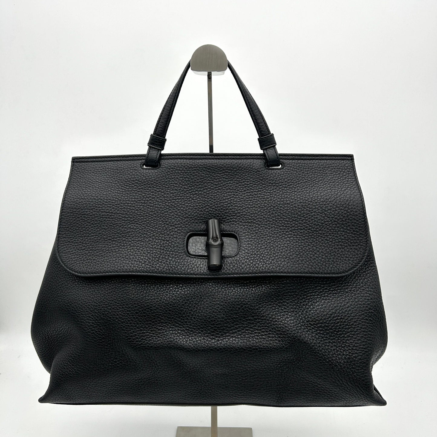 Gucci Bamboo Daily Large - Black Handle Bags LA30224