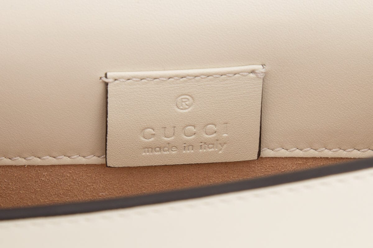 Gucci Cream Sylvie Super Mini Handbag