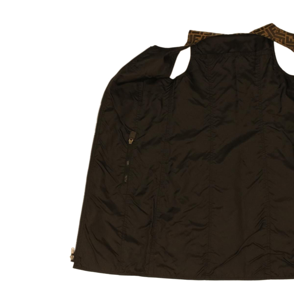 FENDI Zucca Canvas one piece Shirt Brown Black 36347
