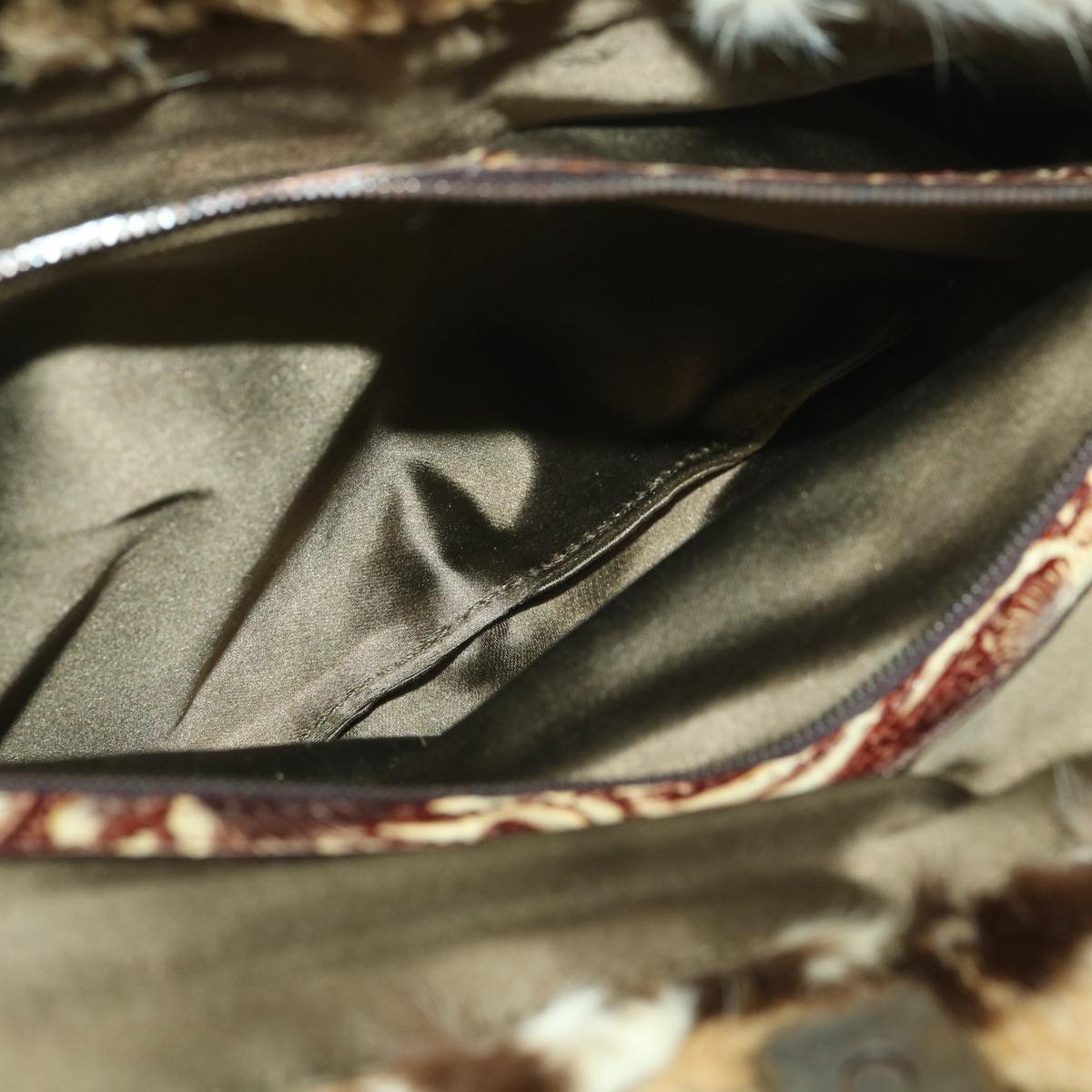 FENDI Pattern Tote Bag fur Brown 36778BH005010 36403