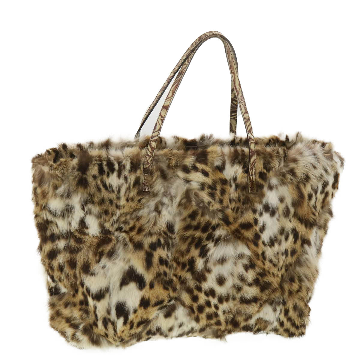 FENDI Pattern Tote Bag fur Brown 36778BH005010 36403