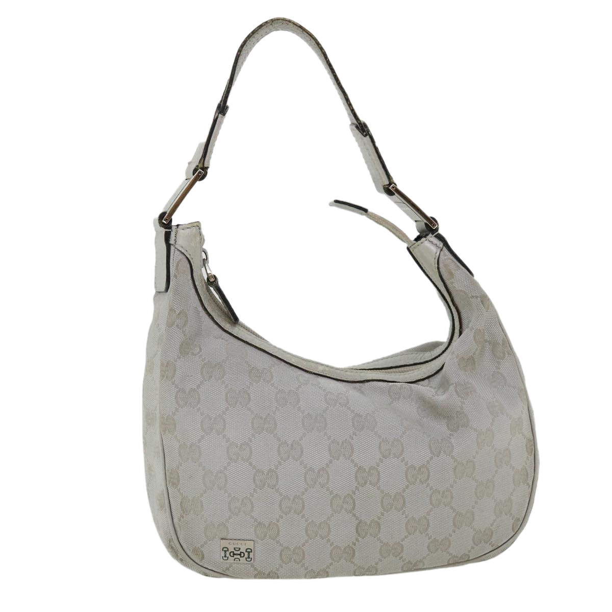 GUCCI GG Canvas Hand Bag Silver 2683757 36427