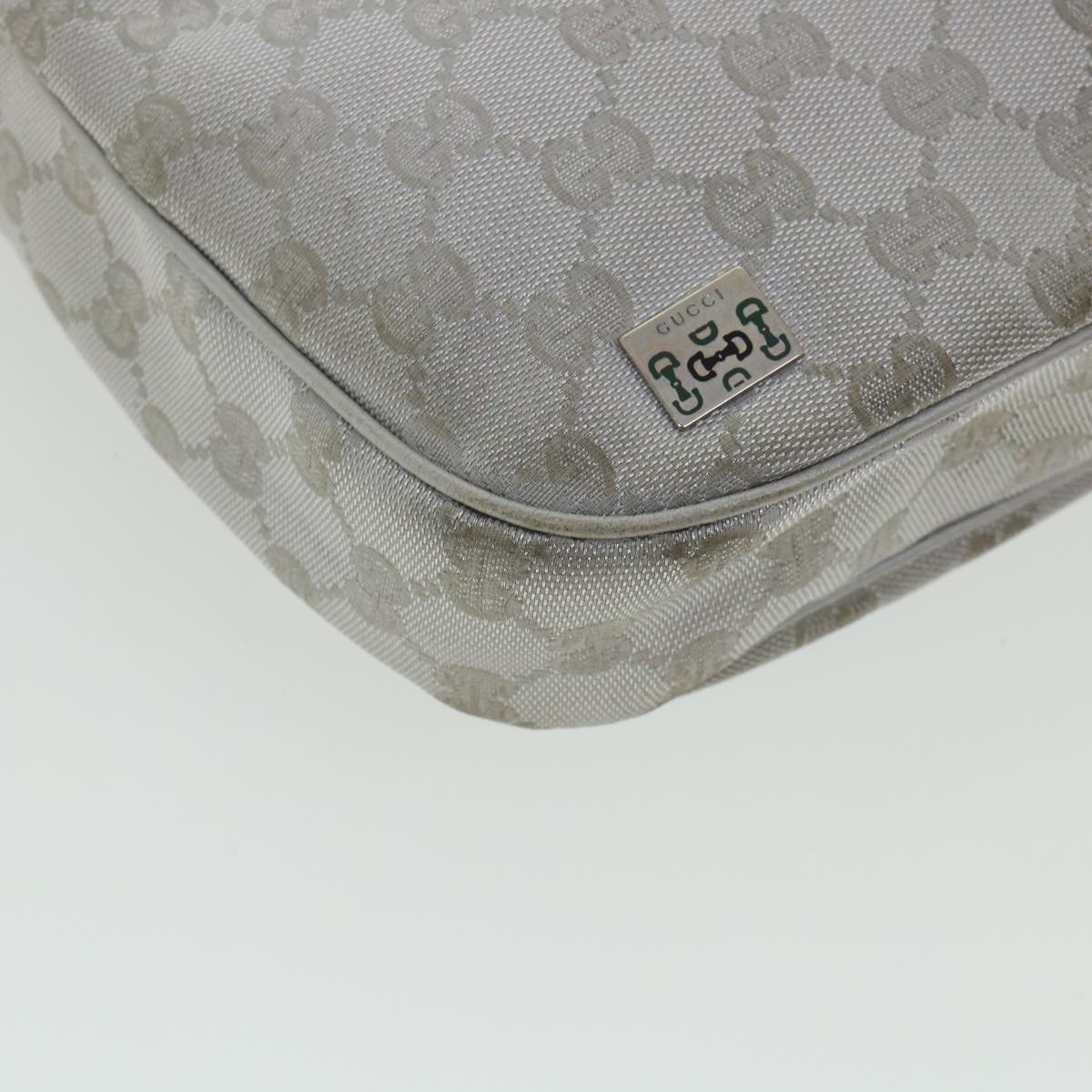 GUCCI GG Canvas Hand Bag Silver 2683757 36427