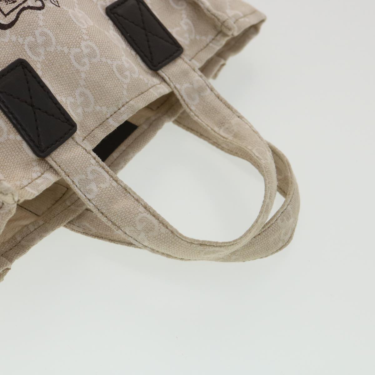 GUCCI GG Canvas Hand Bag Beige 283414 36445