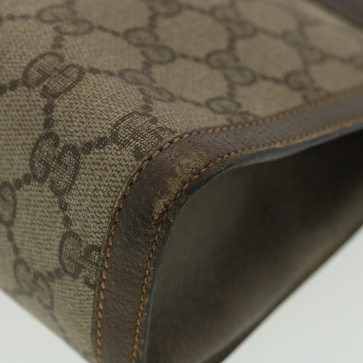 GUCCI GG Canvas Web Sherry Line Clutch Bag Beige Red Green 8901002 36490