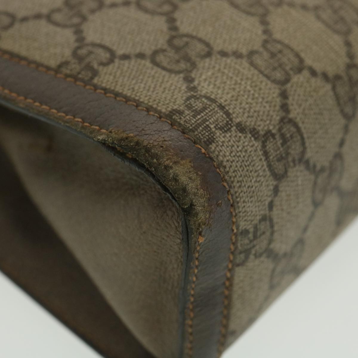 GUCCI GG Canvas Web Sherry Line Clutch Bag Beige Red Green 8901002 36490