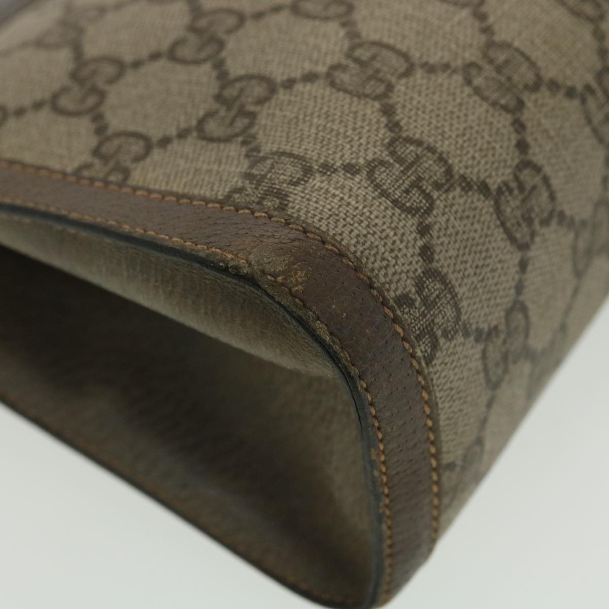 GUCCI GG Canvas Web Sherry Line Clutch Bag Beige Red Green 8901002 36490