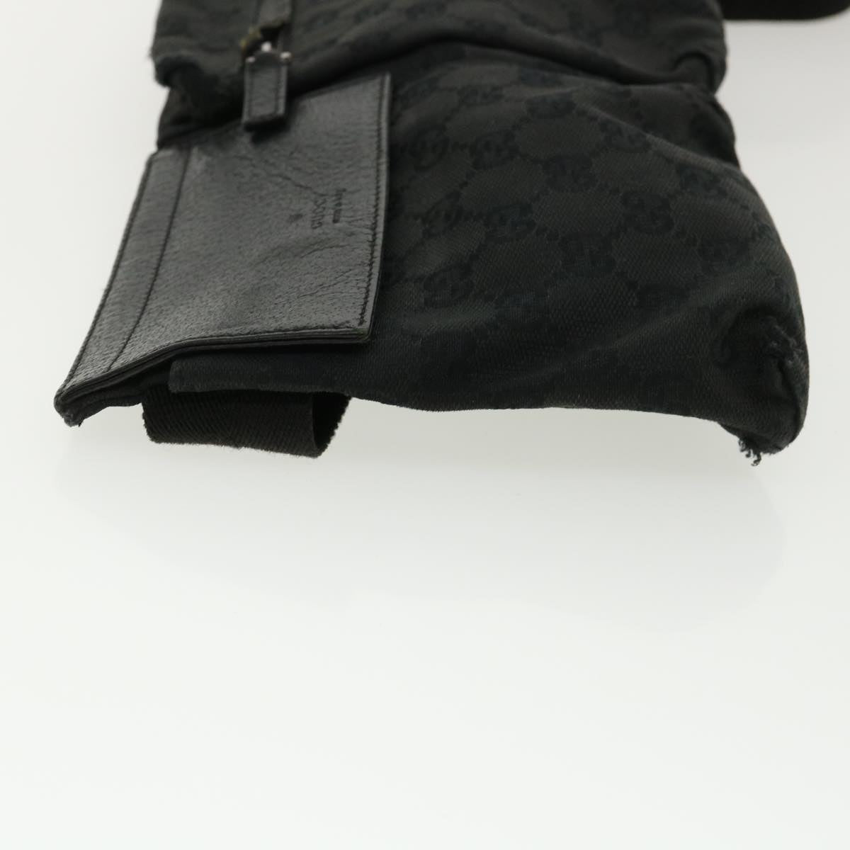 GUCCI GG Canvas Waist Bag Black 28566 36493