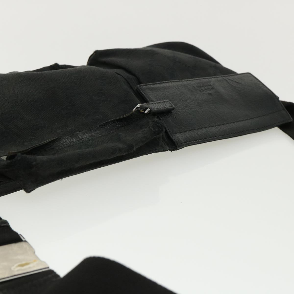 GUCCI GG Canvas Waist Bag Black 28566 36493