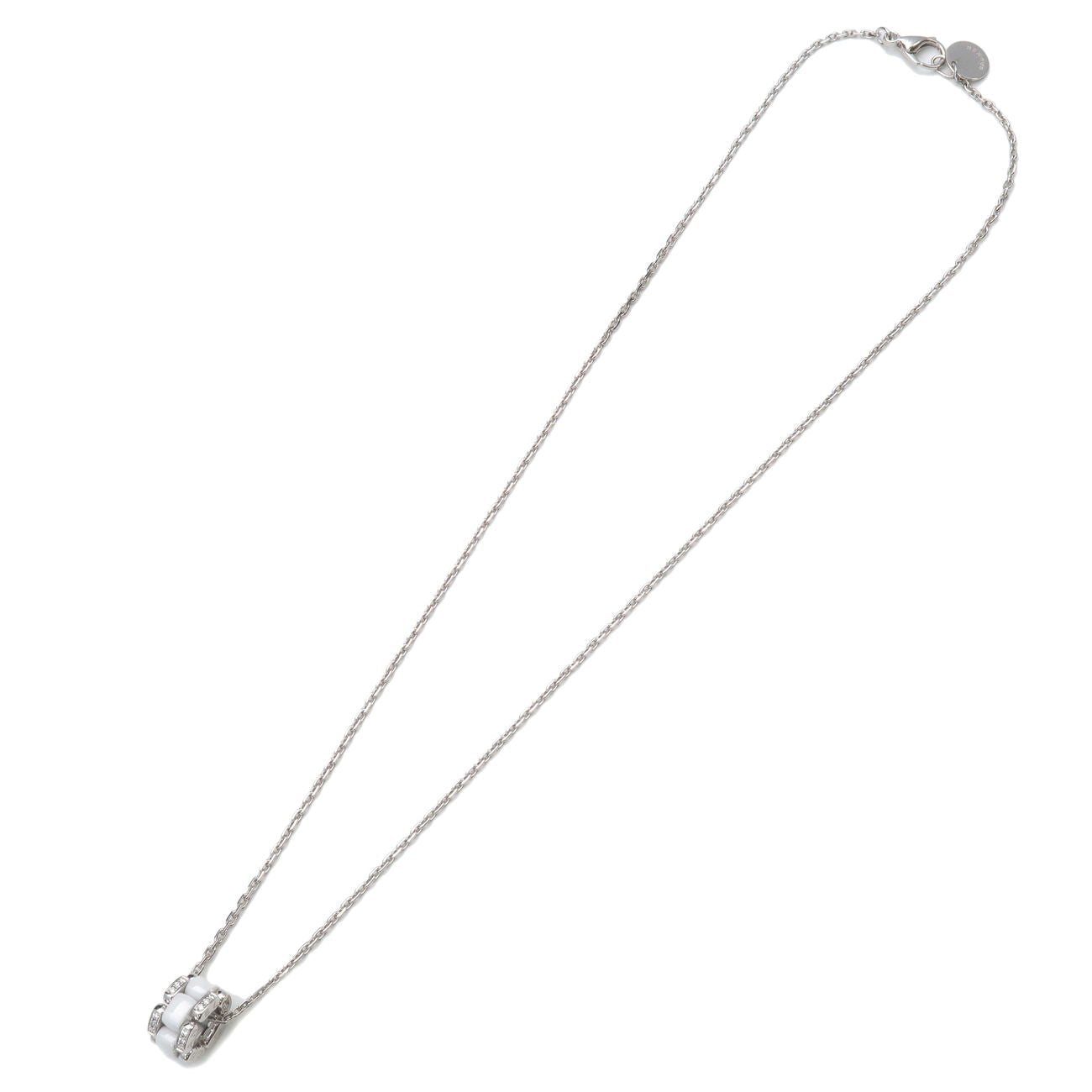CHANEL Ultra Collection Diamond Necklace K18WG White Ceramic