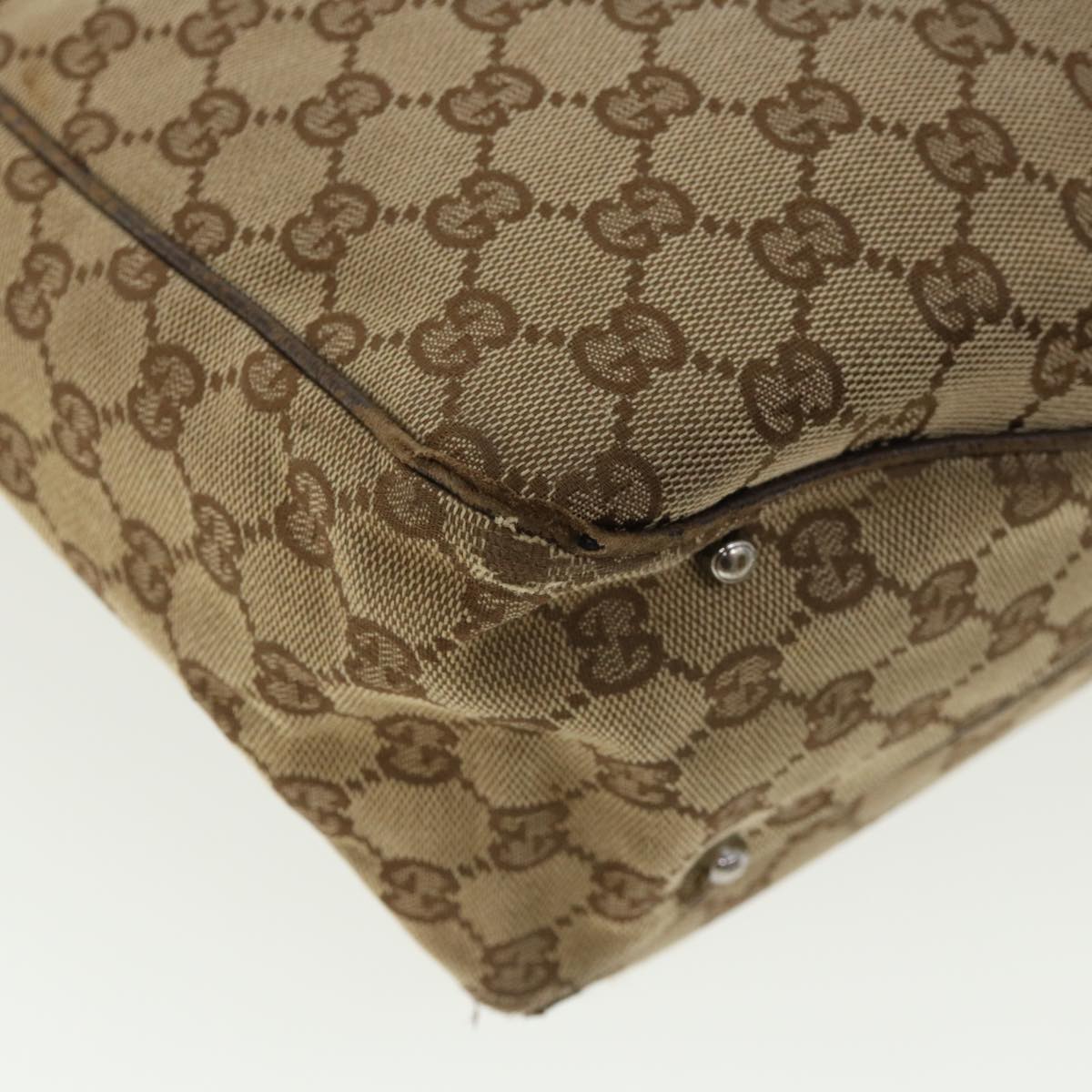 GUCCI GG Canvas Hand Bag Beige 113017 36542
